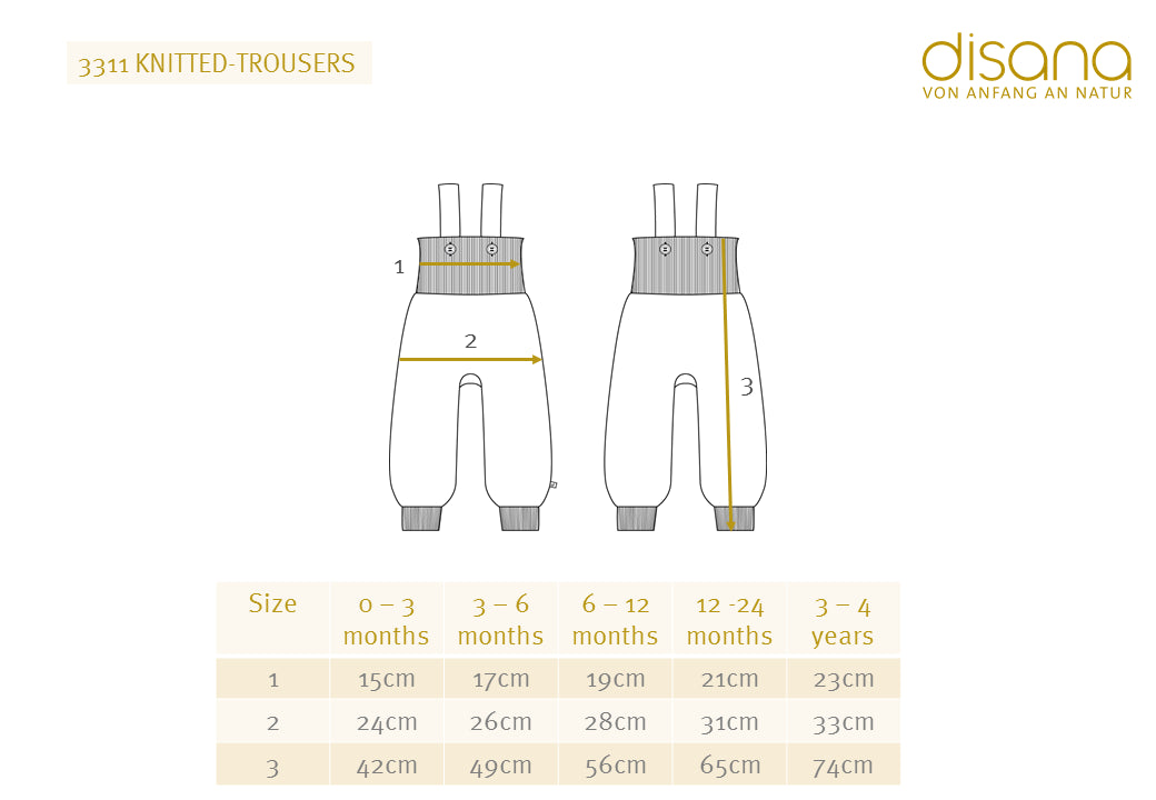 Pantaloni salopette in maglia di lana merino bio 0-4 anni // blu navy